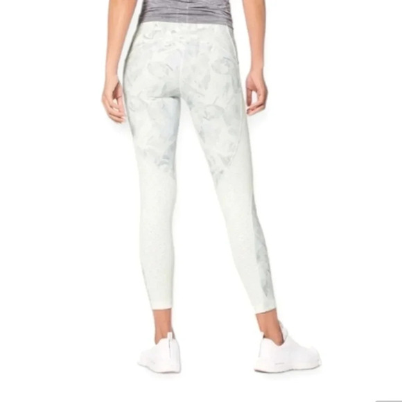 Lululemon Breezy Dot Tights 25" High Rise Mesh Accent Leggings Jasmine White 4 - Picture 2 of 14